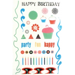 decalcomanie transfert a sec anniversaire 15x23 cm x2