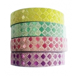 rubans adhesif glitter paillette losange 1 cm 4 pieces