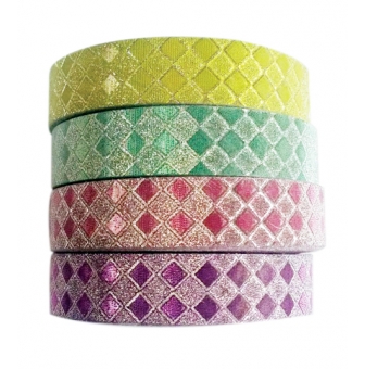rubans adhesif glitter paillette losange 1 cm 4 pieces