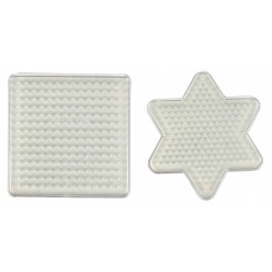 plaque pour perles a repasser carre et etoile 8 cm