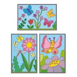 cartes a gratter 10x15 cm champetre 3 pieces