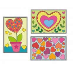 cartes a gratter 10x15 cm coeurs 3 pieces