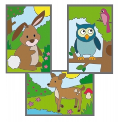 cartes a gratter 10x15 cm la foret 3 pieces