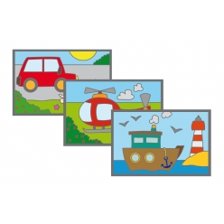 cartes a gratter 10x15 cm les transports 3 pieces