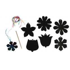 fleurs a gratter 8 cm 6 pieces