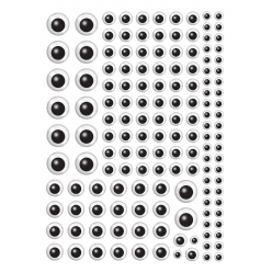 gommettes yeux noir et blanc de 08 a 2 cm 296 pieces