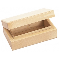 boite en bois carree 10 x 6 x 37 cm