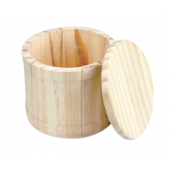 boite en bois ronde 105 x 95 cm