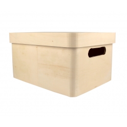 coffre rangement en bois 30 x 22 x 16 cm