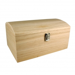coffre en bois couvercle bombe b 30 x 20 x 15 cm