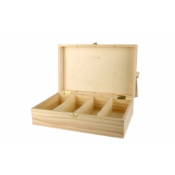 boite en bois 4 compartiments 31 x 195 x 9 cm