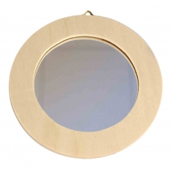 miroir en bois rond 12 cm interieur 8 cm