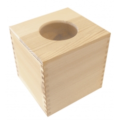 boite a mouchoirs en bois decoupe rond 14 x 14 x 125 cm