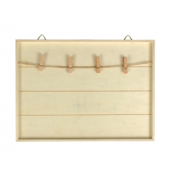 pele  mele en bois fil et pinces 30 x 22 x 15 cm