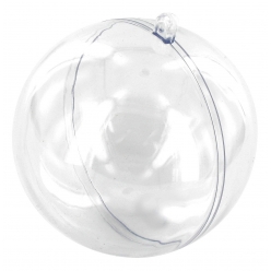 boule en plastique cristal transparent 12 cm