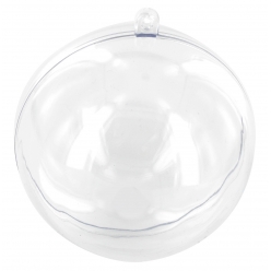 boule en plastique cristal transparent 18 cm