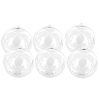 boule en plastique cristal transparent 3 cm x 6 pieces