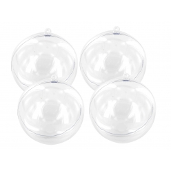 boule en plastique cristal transparent 5 cm x 4 pieces