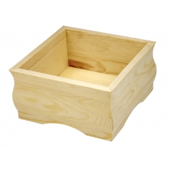 cache pot en bois carre 11 x 55 x 11 cm