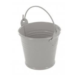 seau en metal gris o 65 cm x h 62 cm