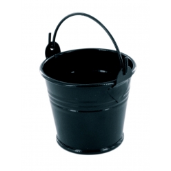 seau en metal noir o 65 cm x h 62 cm