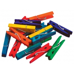 pinces a linge en bois multicolore b 25 cm 50 pieces