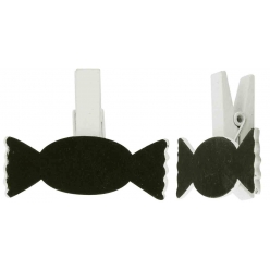 pinces ardoise bonbon blanc 46 x 18 cm 6 pieces
