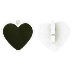 pinces ardoise coeur blanc 5 x 5 cm 6 pieces