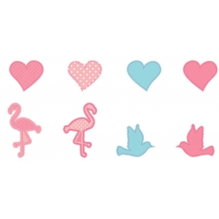 embellissement en bois peint coeurs 3 a 5 cm 8 pieces