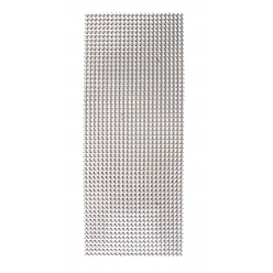 stickers strass plat argent en bande 04 cm