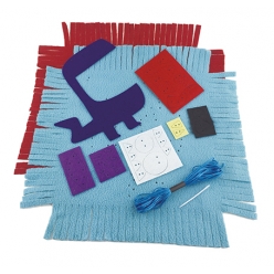 kit coussin en feutrine a coudre bleu 325 x 26 x 5 cm