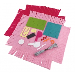 kit coussin en feutrine a coudre rose 325 x 26 x 5 cm