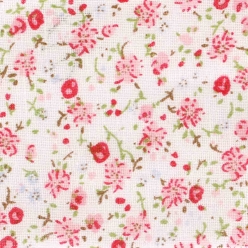 coupon de tissu en coton fleurs rose 55 cm