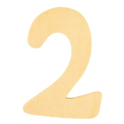 chiffre en bois 6 cm chiffre 2