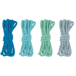 cordelette en coton naturel bleu 120 m 4 pieces