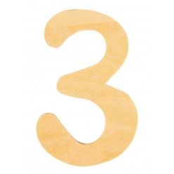 chiffre en bois 6 cm chiffre 3
