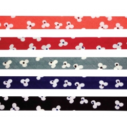 biais coton 1 cm x 1 m fleurs elegantes 5 pieces