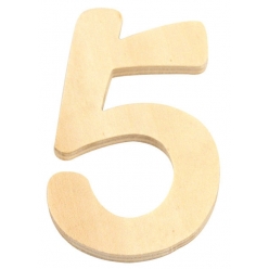 chiffre en bois 6 cm chiffre 5