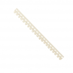 ruban dentelle en coton ecru mini pompons 08 cm x 2 m