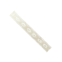 ruban dentelle en coton ecru rosace 15 cm x 2 m