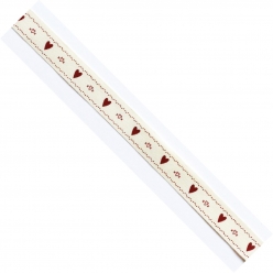 ruban en coton coeurs rouge 15 cm x 2 m