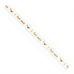 ruban en coton fait main marron 15 cm x 2 m