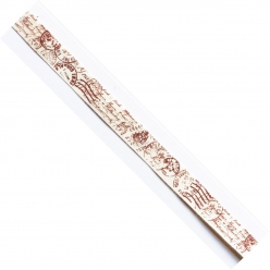 ruban en coton timbres marron 15 cm x 2 m