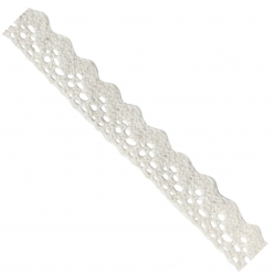 fabric tape ruban dentelle adhesif blanc 15 cm x 1 m