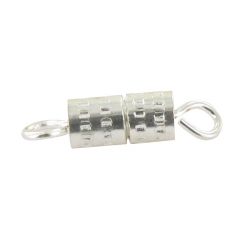 fermoir a vis 15 x 4 mm argente 10 pieces