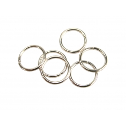 anneaux brises ronds 12 mm argente 60 pieces