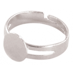 bagues plateau 18 mm argente 2 pieces