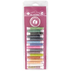 perle rocaille 15 tubes 7 g nacre fermoirs et fil