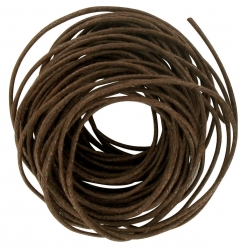 cordon en coton cire 1 mm brun 5 m