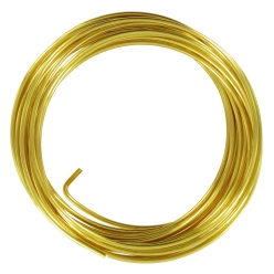 fil aluminium o 2 mm x 2 metres dore